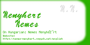 menyhert nemes business card